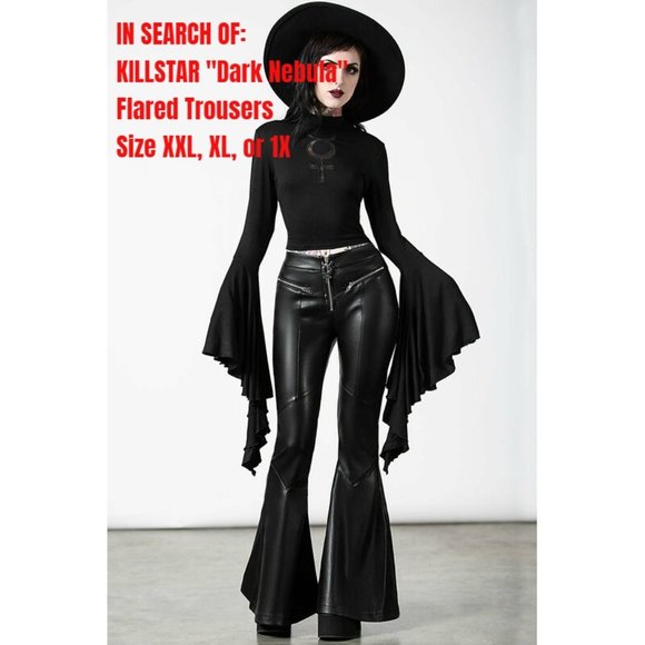Killstar Pants - IN SEARCH OF: Killstar "Dark Nebula" Flared Trousers